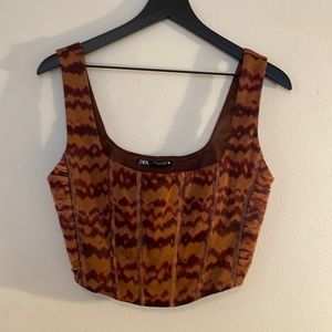 Zara cropped corset size L